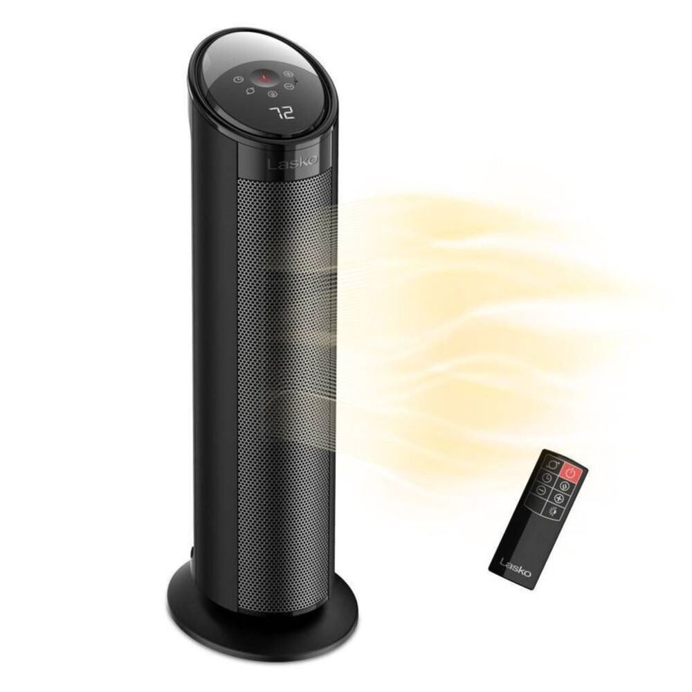 Open Box - Lasko -  CT22495 22" Ceramic Tower Heater with Remote Black